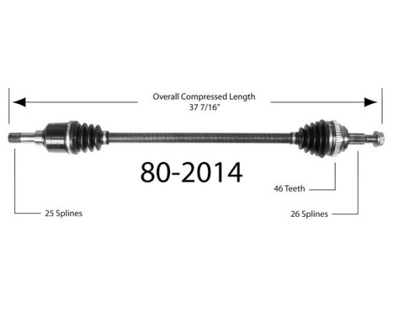 Półoś napędowa przednia prawa 80-2014
